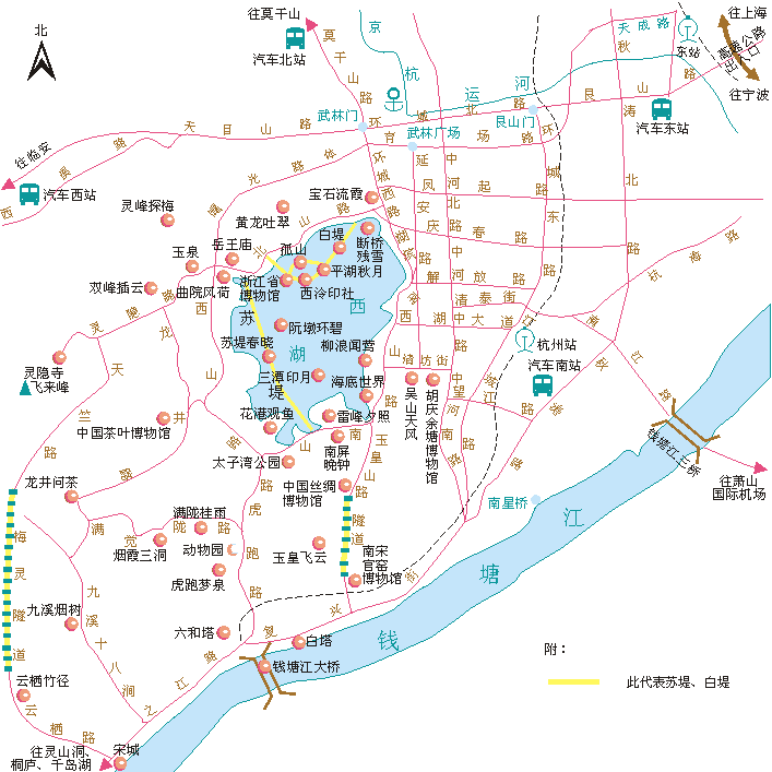 杭州景点地图